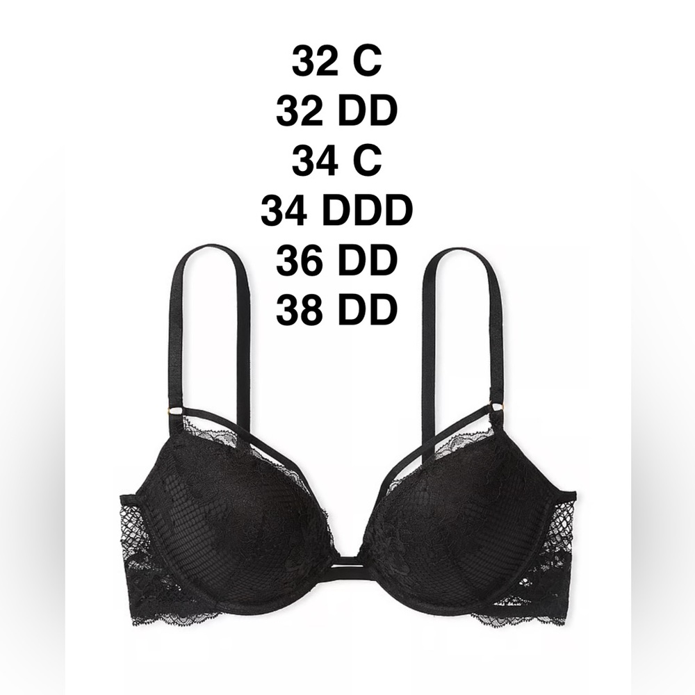 Victoria’s Secret VERY SEXY
Shine Chain Strap Lace Push-Up Bra - NEW